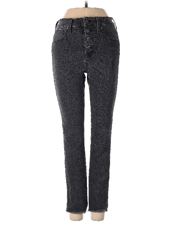 women's capri denim jeansMid-Rise Straight-leg Jeans in Dark Wash