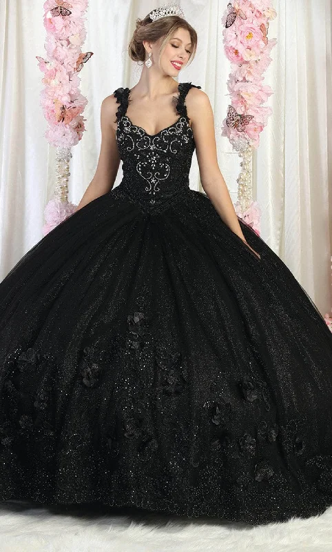 Formal Dress for Opera NightsMay Queen LK180 - Floral Applique Quinceanera Ballgown