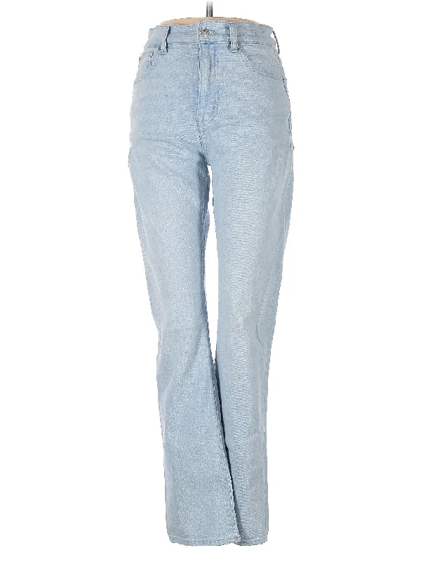 women's denim jeans for partiesHigh-Rise Bootleg Jeans in Light Wash