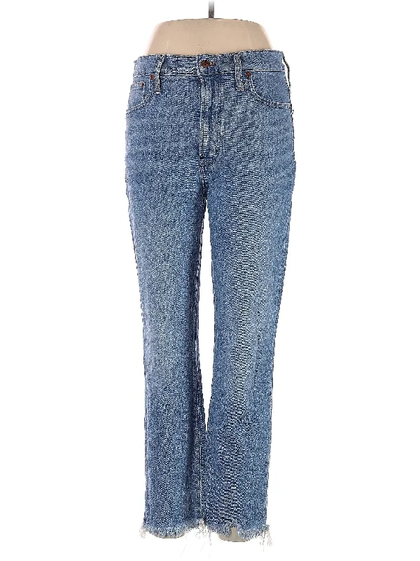 women's cropped denim jeansHigh-Rise Bootleg Jeans in Light Wash