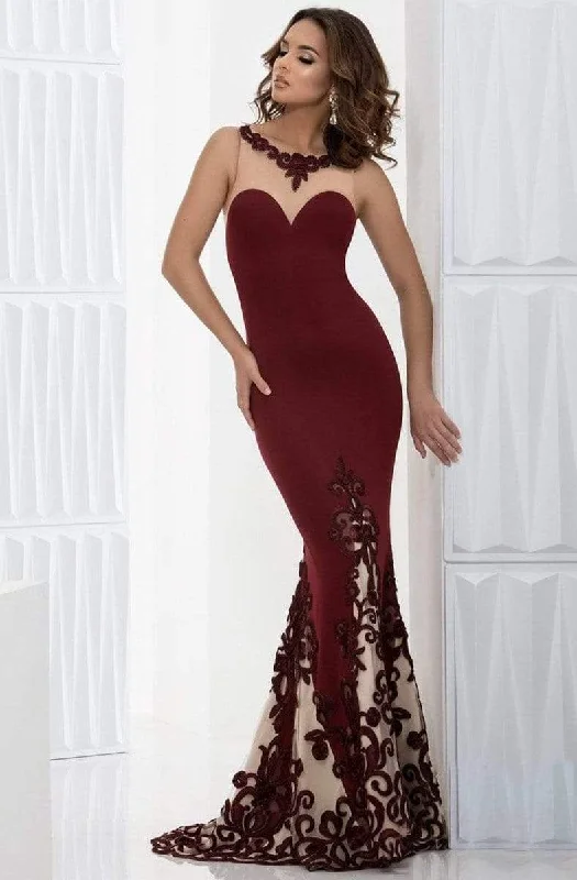 Formal Dress for Opera NightsJasz Couture - Sleeveless Embroidered Long Gown 5613