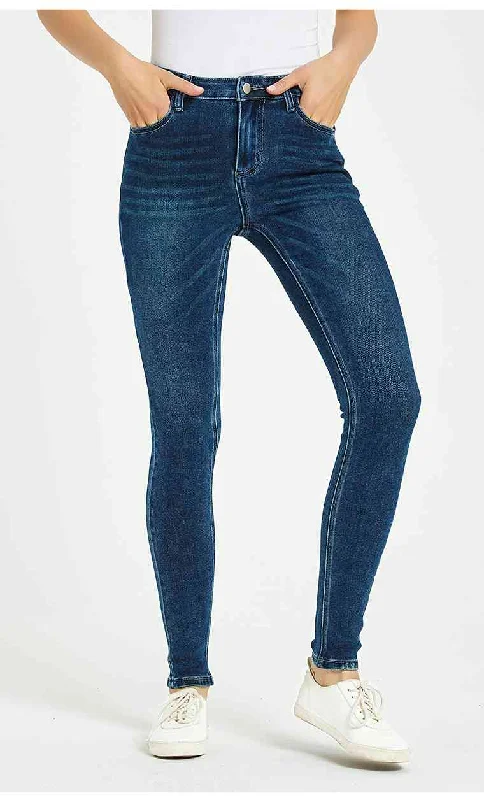 women's denim jeans for a chic appearanceFull Size Mid-Rise Waist Skinny Jeans