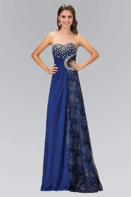 Formal Dress for Garden Party ThemesElizabeth K - GL1103 Jewel-Ornate Paisley Print Gown