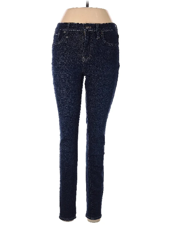 women's denim jeans with fake pocketsHigh-Rise Skinny Jeans in Dark Wash