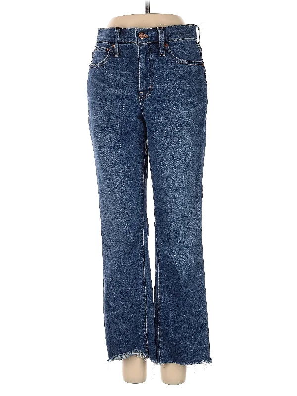 women's straight-leg denim jeansMid-Rise Bootleg Jeans in Medium Wash