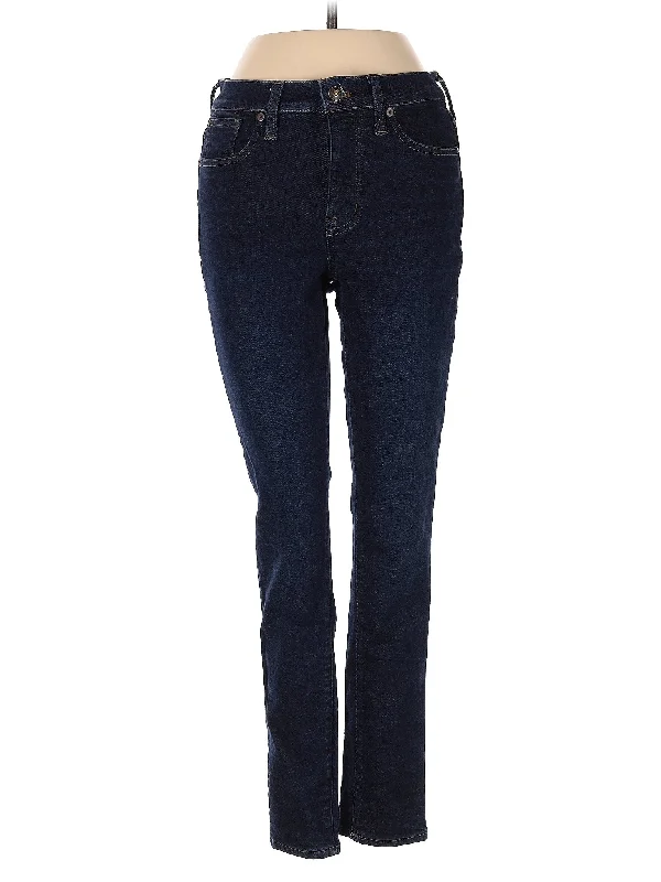 women's denim jeans with functional pocketsMid-Rise Straight-leg Jeans in Dark Wash