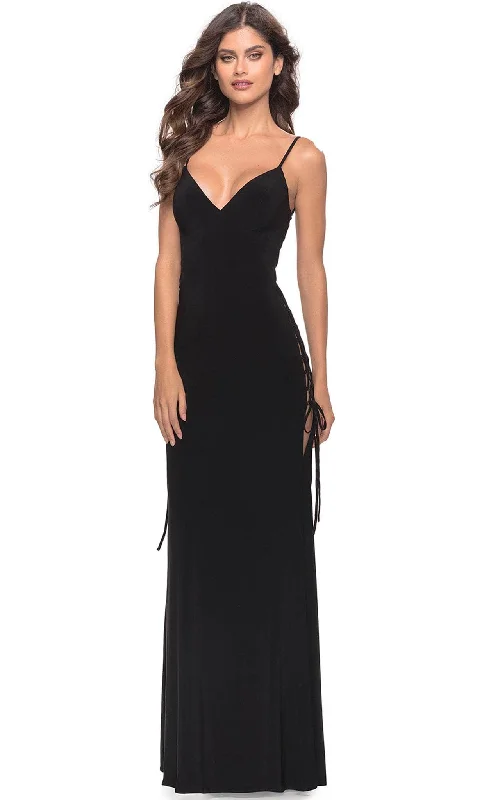 Women's Formal Dress OptionsLa Femme 31311 - Braided Detail Sexy Long Gown