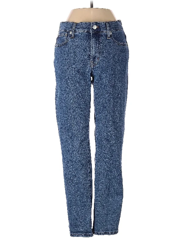 women's denim jeans with animal printsMid-Rise Straight-leg Jeans in Medium Wash