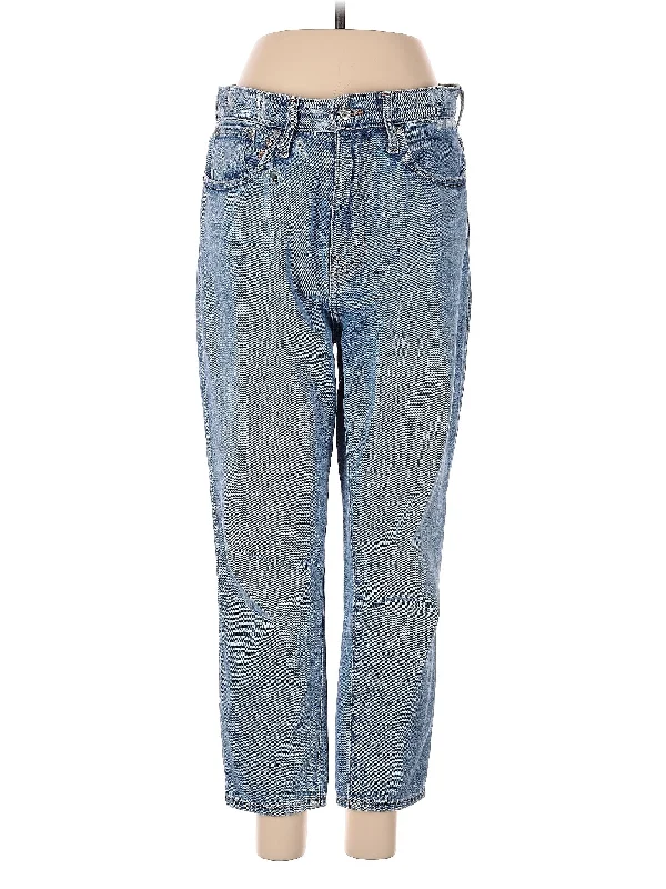 women's denim jeans with floral embroideryHigh-Rise Boyjeans Jeans in Light Wash