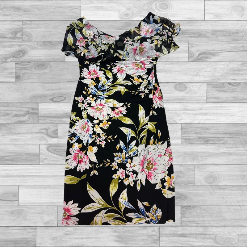 Dress Casual Short By Connected Apparel In Floral Print, Size: 8