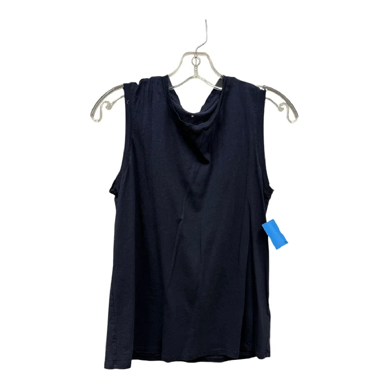 trendy women's topsTop Sleeveless Basic  In Blue, Size:M