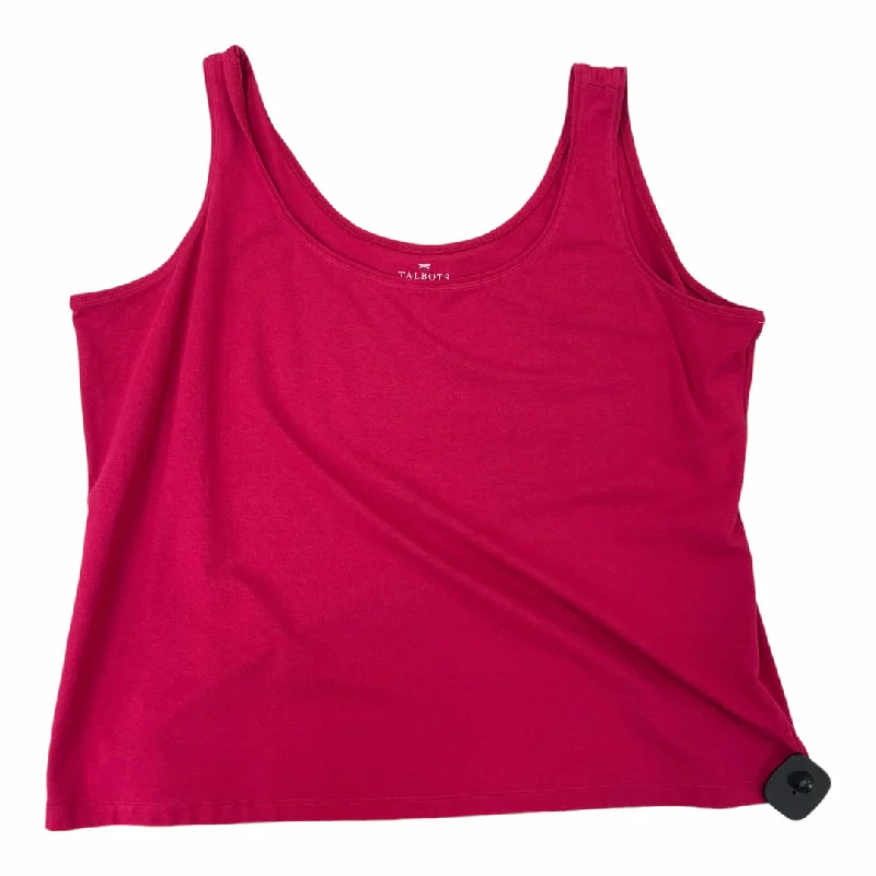 affordable women's topsTop Sleeveless Basic By Talbots In Pink, Size: 3x