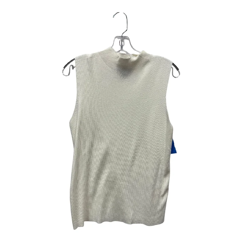 women's tops that offer a perfect blend of style, comfort, and affordabilityTop Sleeveless By Ann Taylor In Cream, Size:L