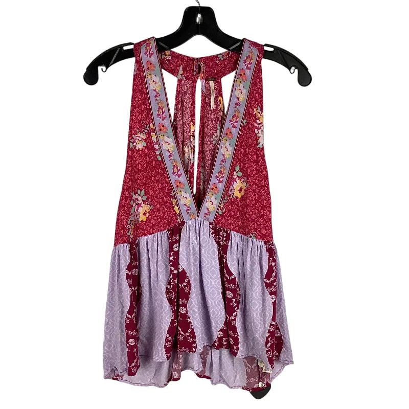 tank tops for womenTop Sleeveless By Free People In Pink & Purple, Size: L