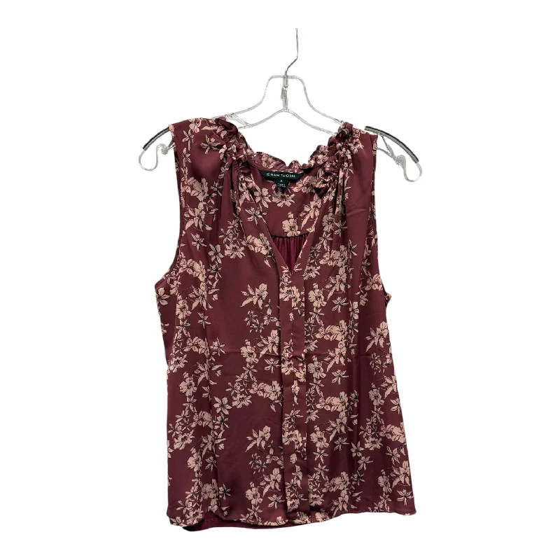 women's tops for those who prefer classic over trendy stylesTOP SLEEVELESS by HAWTHORN In RED, Size: M