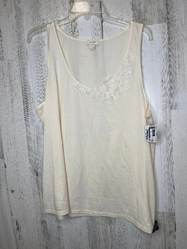 women's tops with cold-shoulder cuts and lace detailingTop Sleeveless By J Crew  Size: Xl