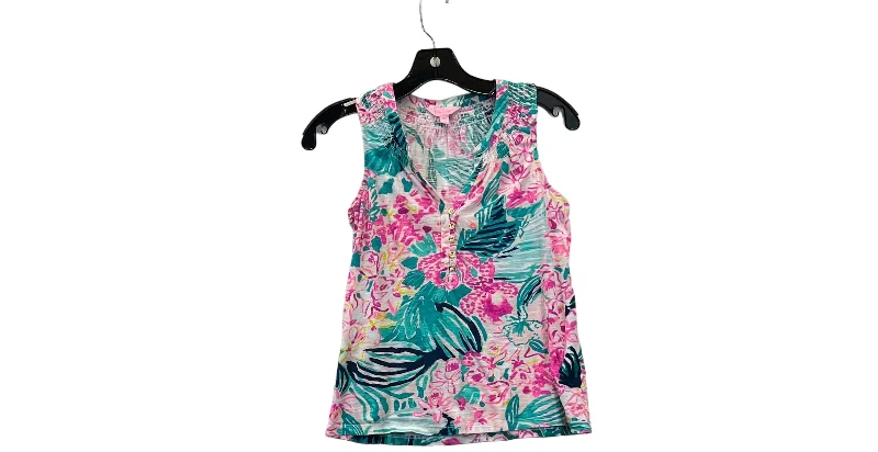 women's tops with floral printsTop Sleeveless By Lilly Pulitzer  Size: Xxs