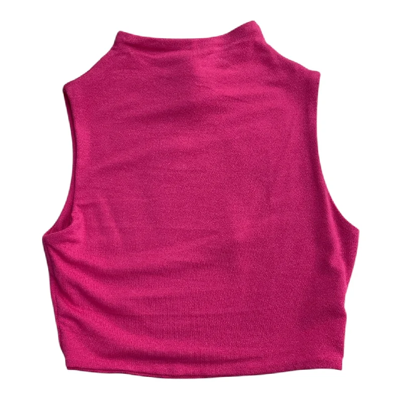 women's tops for those who want to invest in timeless piecesTop Sleeveless By NAKED WARDROBE In Pink, Size: Xs