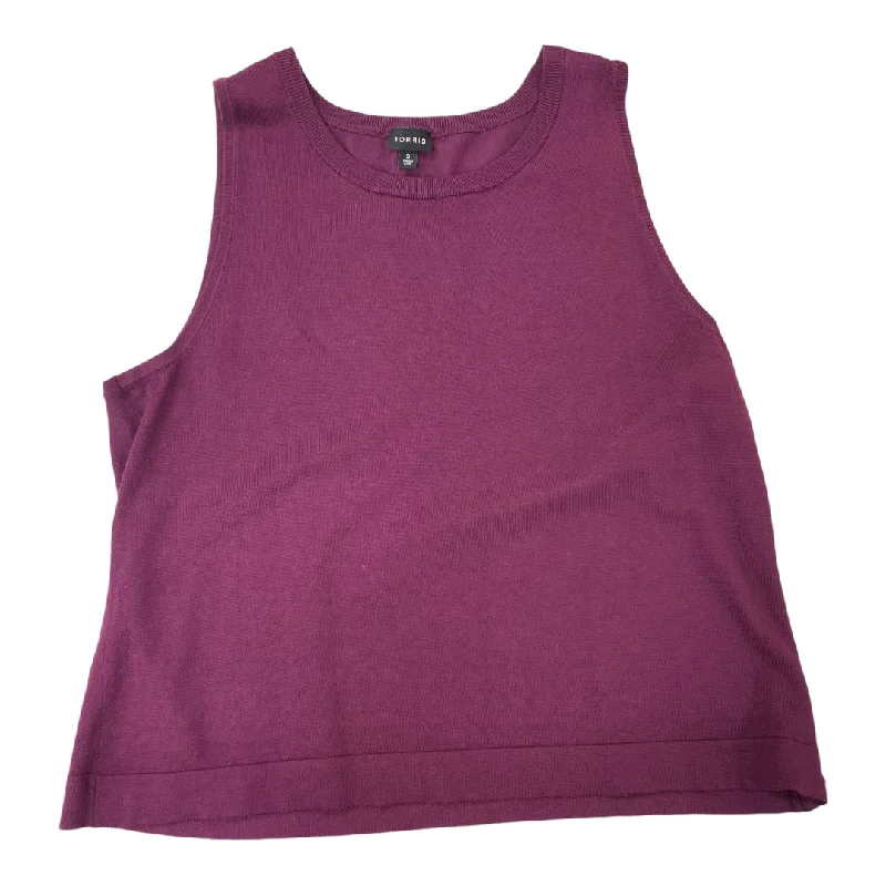 cozy women's tops for fall and winterTop Sleeveless By Torrid In Purple, Size: 3x